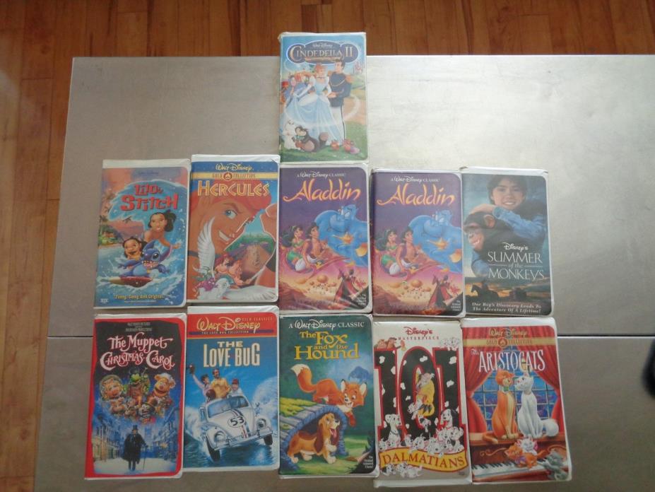 lot of 11 Disney VHS tapes