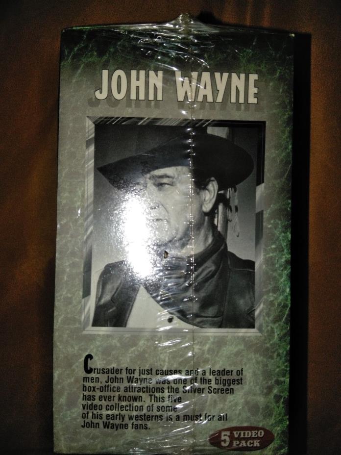 NEW JOHN WAYNE 5 VHS TAPE BOX SET!!!