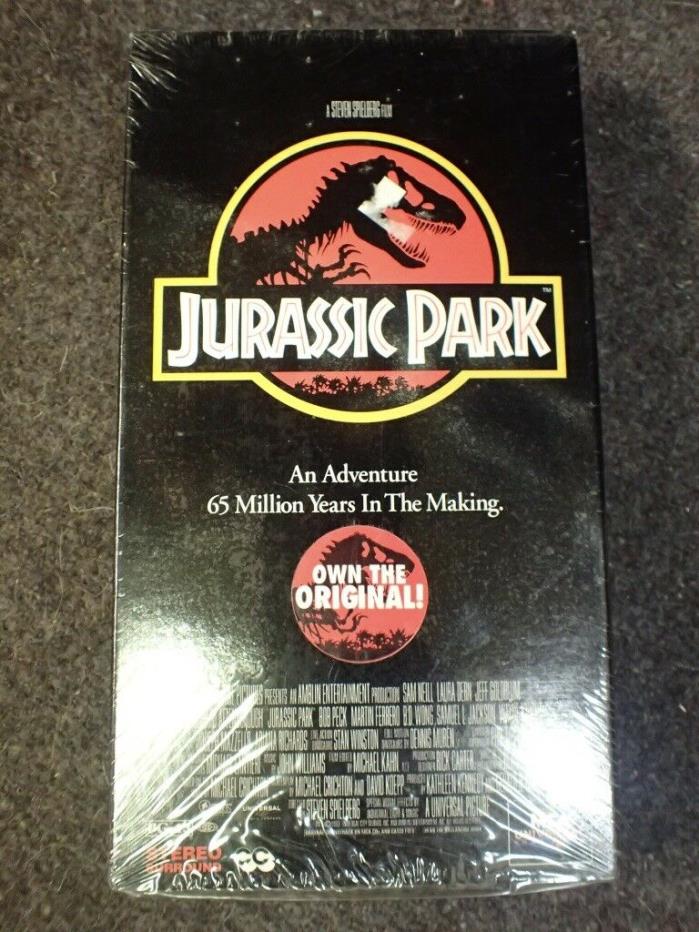 vintage VHS movie tape JURASSIC PARK The Original 1993 - still sealed