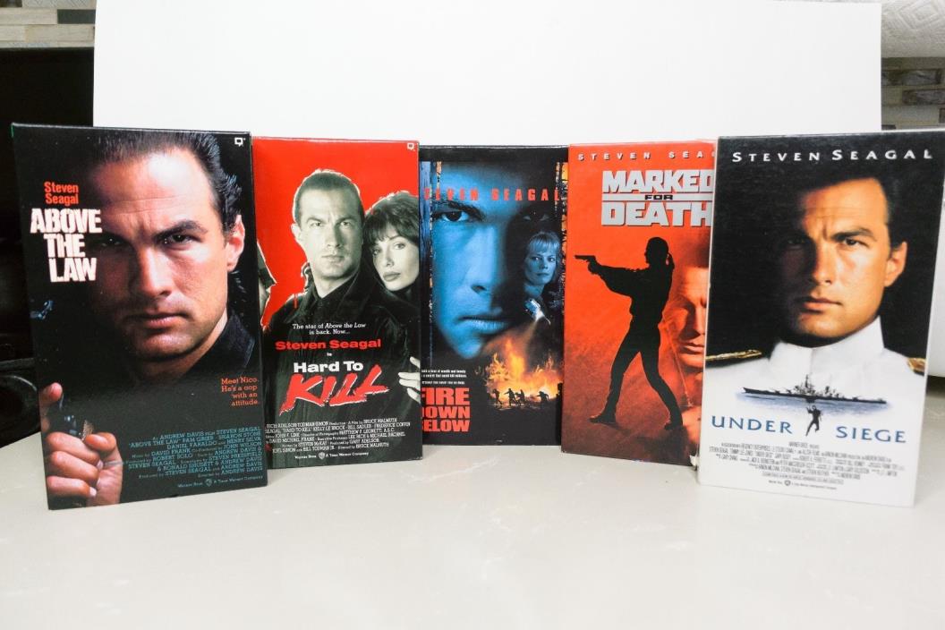 Steven Seagal VHS Lot - Clean Tested - Cult Classic Action Films *Clean Sleeves*