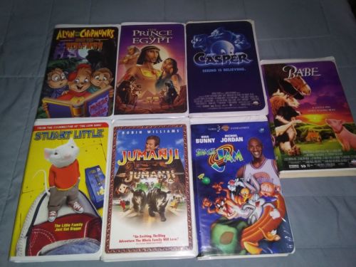 Lot Of 7 Childrens Animated and Live Action VHS Tapes