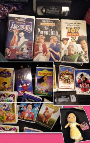 9 DISNEY VHS: 5 MASTERPIECE: Pocahontas, Snow Whi, Fantasia, HUNCHBACK,MARY POPP