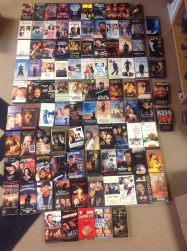 LOT OF 100 CLASSIC 80's-90'S VHS MOVIES; ACTION, COMEDY, DRAMA, SCI-FI, ROMANCE