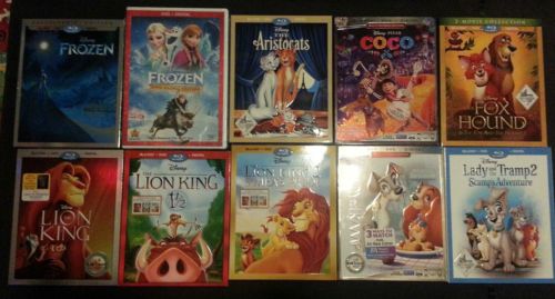 10 Disney lot Frozen Frozen  Aristocats Coco The Fox and the Hound Lion King Lio