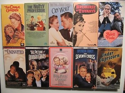 ? Lot of 10 VHS Classic Noir Mystery Suspense Horror HTF Vintage Films Rare ?