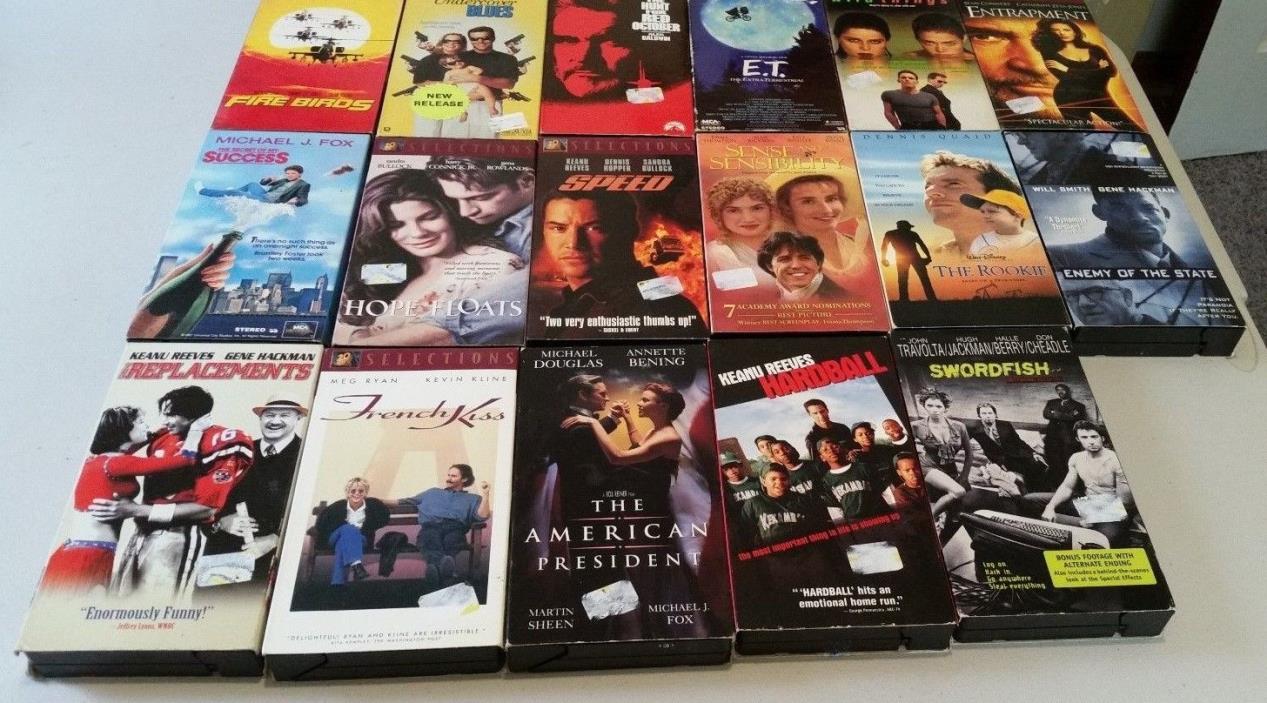 vhs movies lot of 17 used