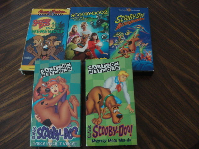 5 Scooby-Doo Cartoon & Movie VHS Tapes
