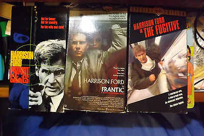 Harrison Ford VHS trio: FRANTIC, Patriot Games + The Fugitive -- special edition
