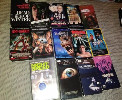 Horror VHS Lot of 14 - Night Breed - Phantom of Death - Nightmare on Elm Street
