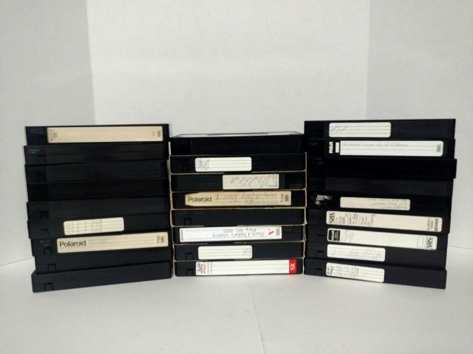 Lot Of 26 Pre-recorded Used VHS Tapes Sold For Blanks