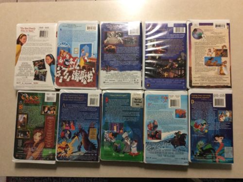 Walt Disney VHS Movies, 10 Lot, Mixed Titles