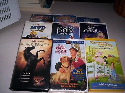 Large lot of 22 childrens VHS tapes