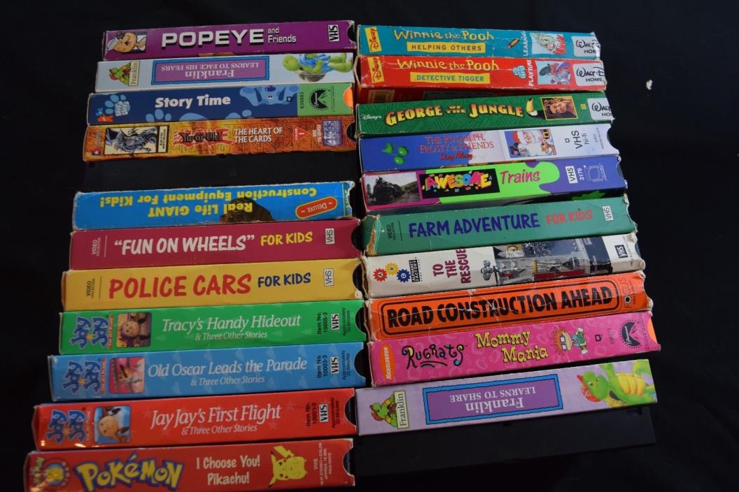 Lot Of 23 Kid's VHS Movies Children See Description For All The Titles Used