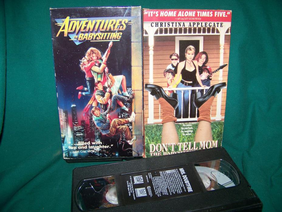Lot of 3 Babysitter VHS Tapes--Don't Tell Mom the Babysitter's Dead, Mrs. Doubtf