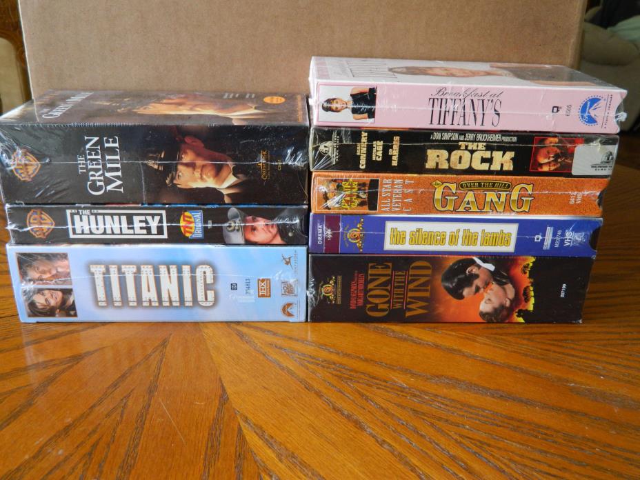 Lot of 8  Assorted VHS Movies, New/Sealed. Lot 7, Free Shipping.
