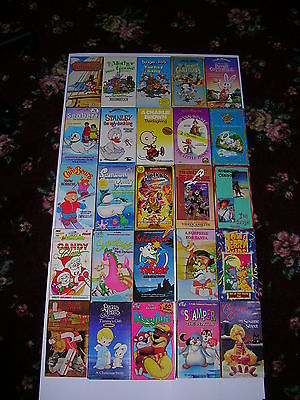 Lot of 25 Mixed CHILDREN'S/ FAMILY VHS,