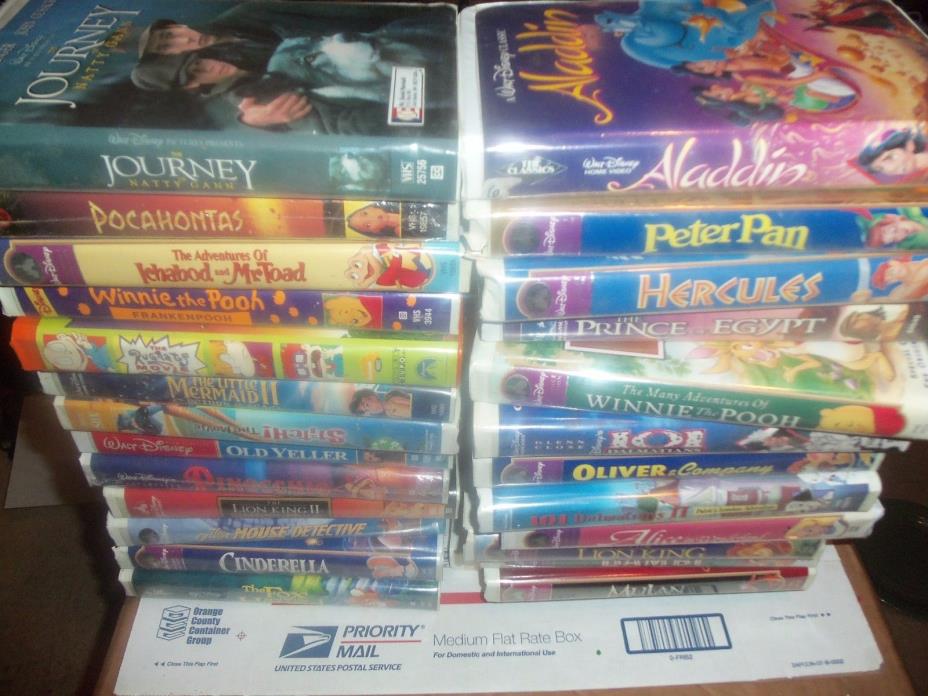 26 mostly disney vhs movies