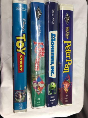 Disney cartoon lot Peter Pan,monsters Inc,The rescuers, toy story. Vhs Tapes Lot