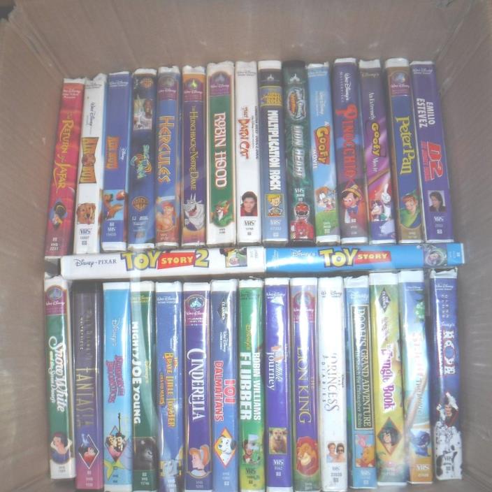 Huge Disney kids movie lot 63 VHS Movies