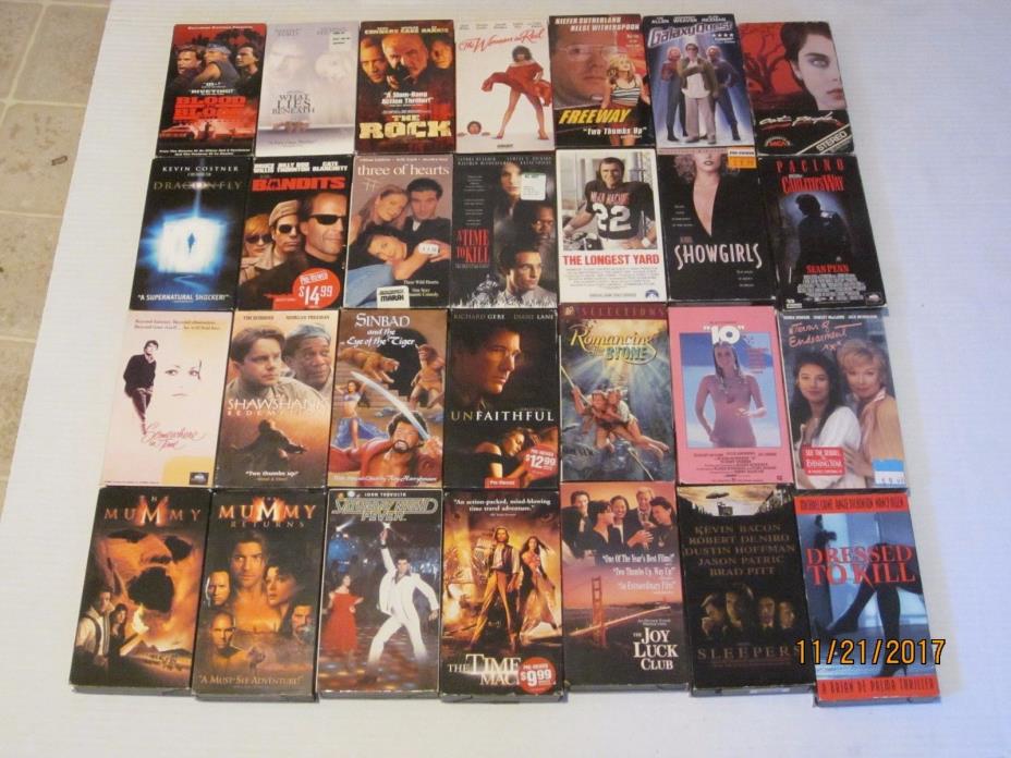 Large VHS lot 28 total action drama some sealed