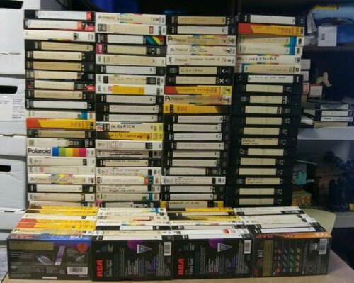 Lot 109 VHS used TAPES 1980s-1990s Movies Sold As Blanks movies home movies misc