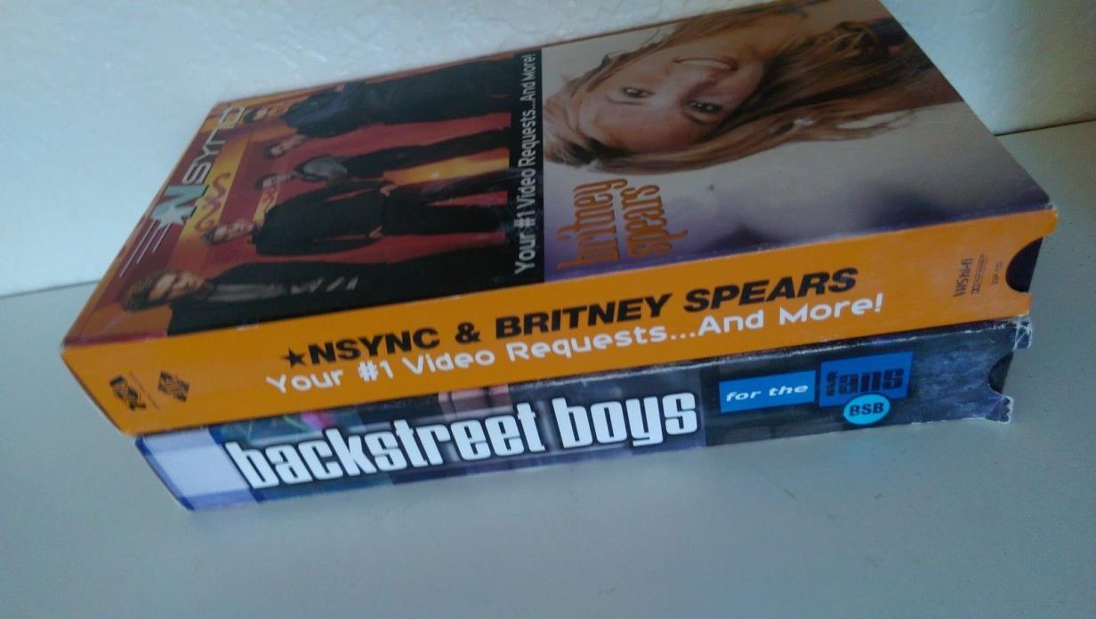 Backstreet Boys, Nsync, Britney Spears VHS Memorabilia Collectors Bundle