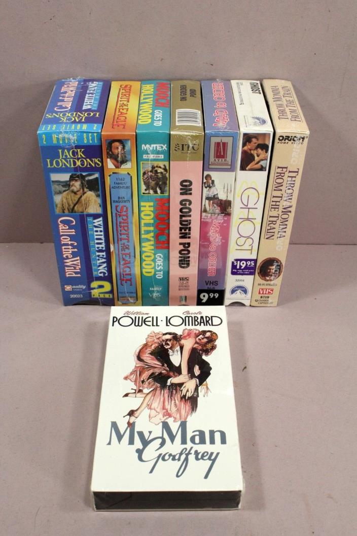 Lot of 9 VHS Movie Tapes Mixed  Sealed Unused