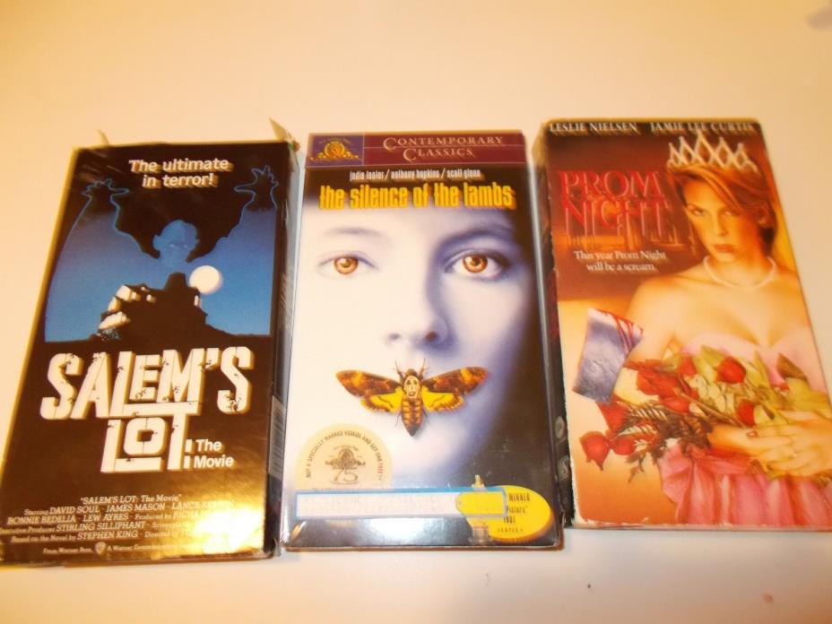 Salems lot,Prom night,silence of the lamb   VHS Tapes