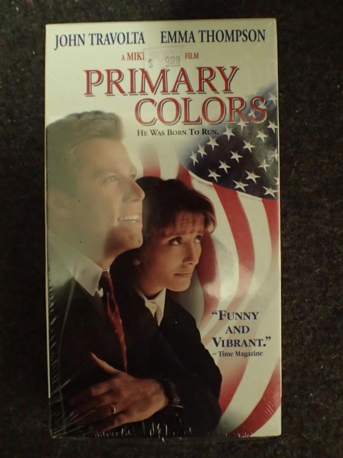 vintage VHS movie tape PRIMARY COLORS, 1998 Original - still sealed