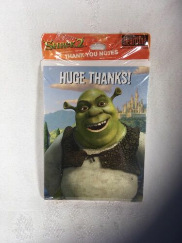 Heartline A Division Hallmark Cards 10 Thank You Notes Shrek 2