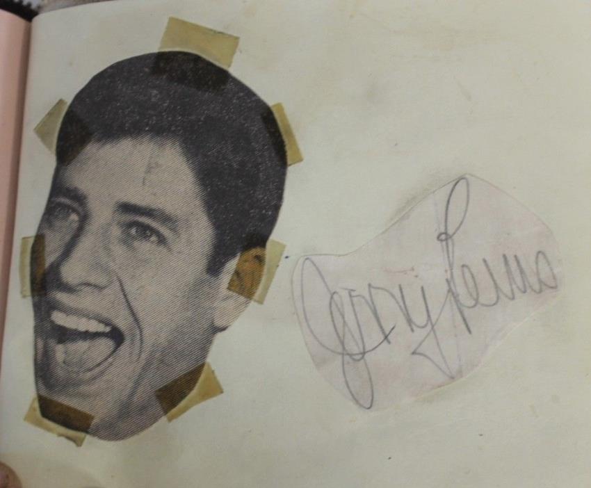 Jerry Lewis SIGNED Album Page 1950's Signature