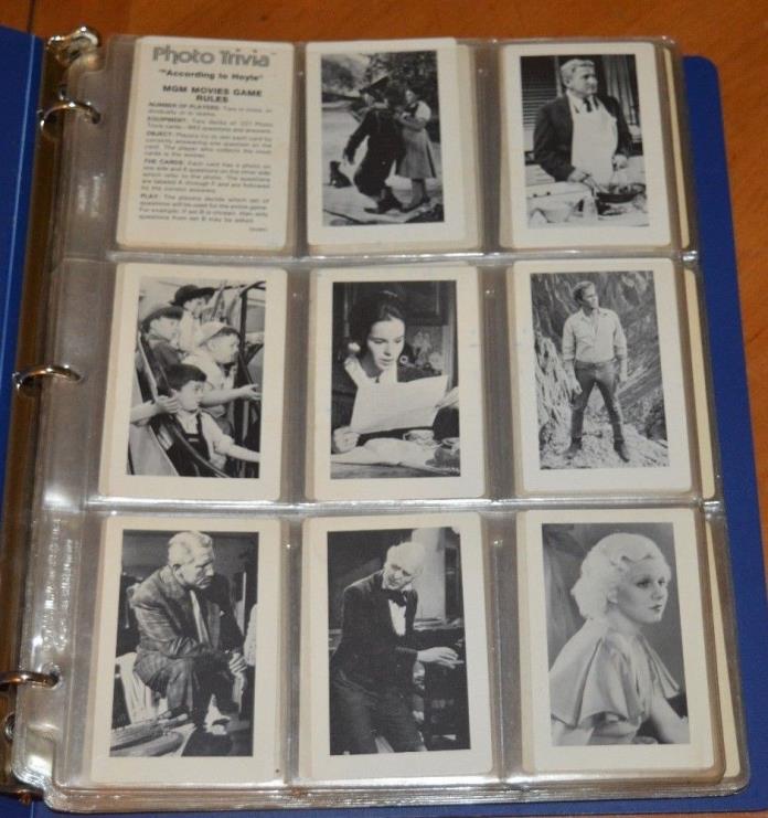 TRIVIA TRADING CARDS HOYLE MGM POCKET TRIVIA MOVIE & T.V. IN FOLDER / BINDER