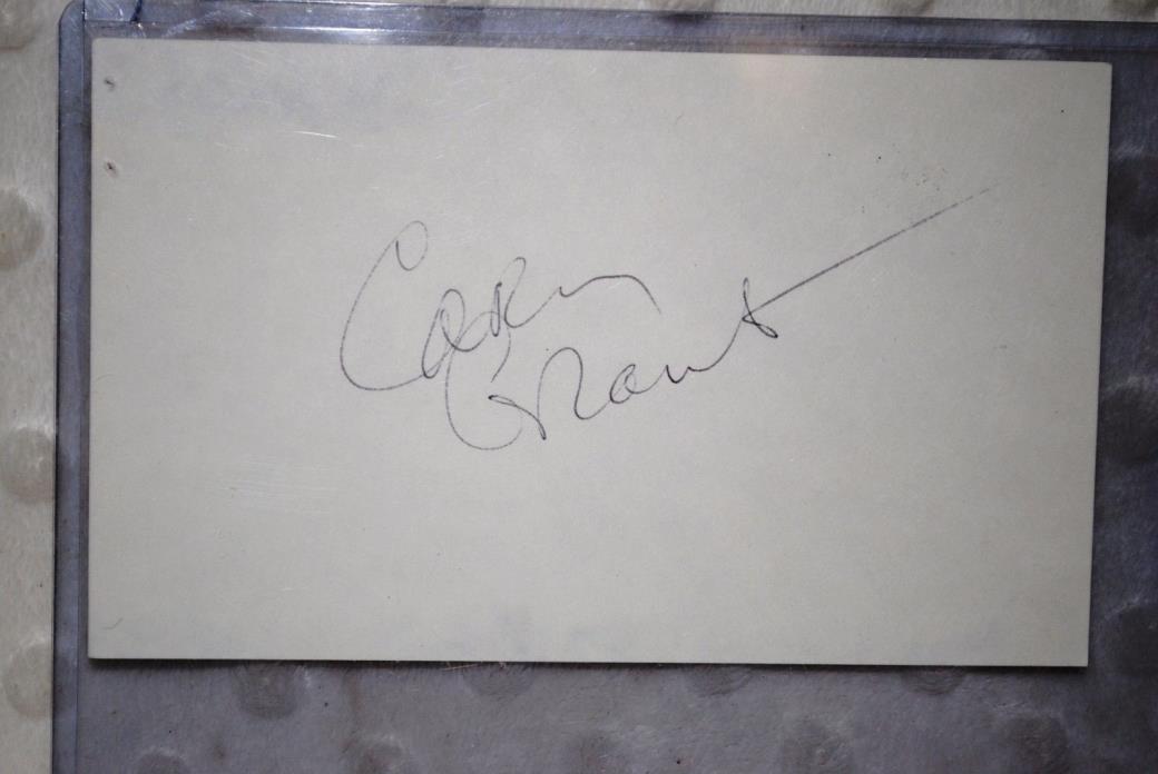 Cary Grant Autographed 3 x 5 Card