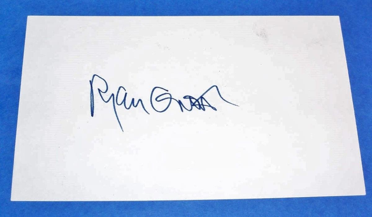 AUTHENTIC RYAN O'NEAL SIGNED AUTOGRAPH INDEX CARD