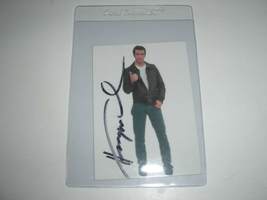 HENRY WINKLER HAPPY DAYS FONZI,WATERBOY #2 W/COA SIGNED CARD