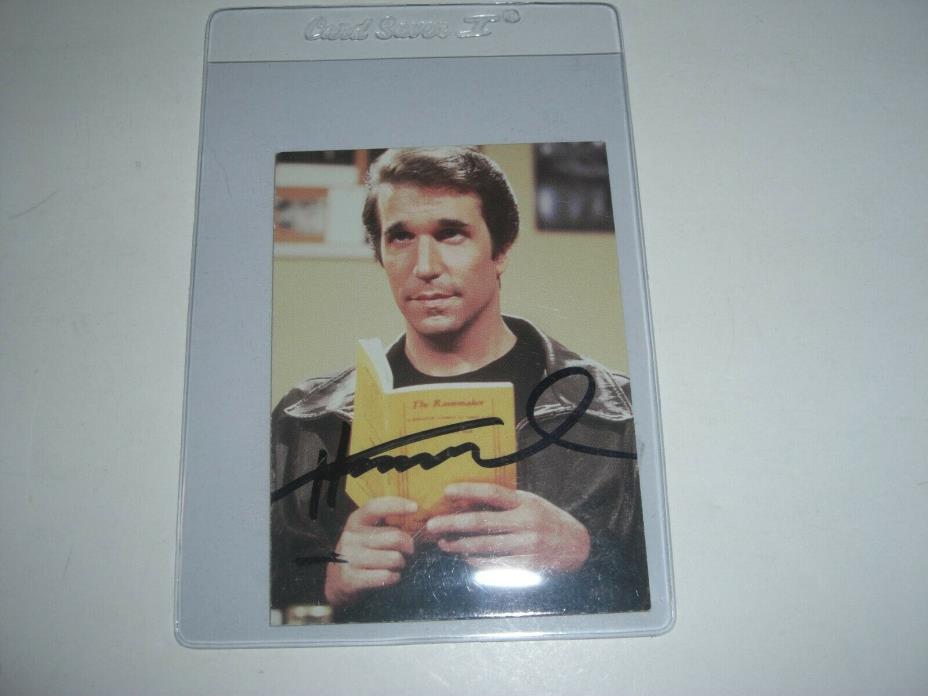 HENRY WINKLER HAPPY DAYS FONZI,WATERBOY W/COA SIGNED CARD