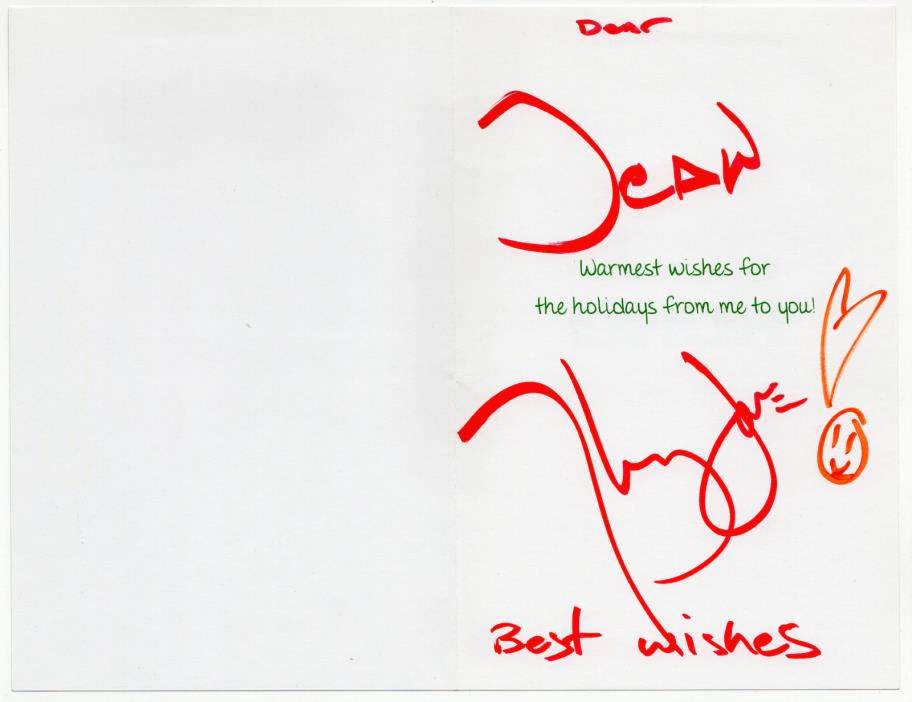 Thomas Jane signed autographed greeting card! RARE! Guaranteed Authentic!
