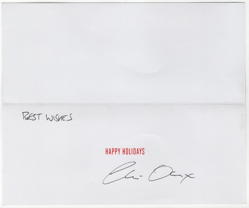 Clive Owen signed autographed greeting card! RARE! Guaranteed Authentic!
