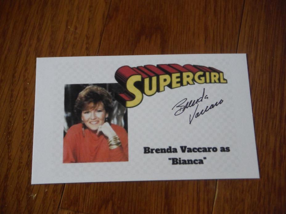 Brenda Vaccaro Autographed 3x5 Supergirl Paper Hand Signed