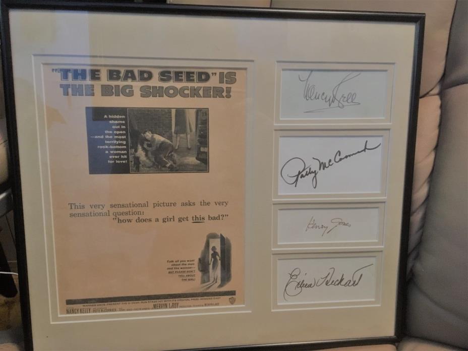 The BAD SEED originalSignatures Framed Nancy Kelly Patty McCormack MORE