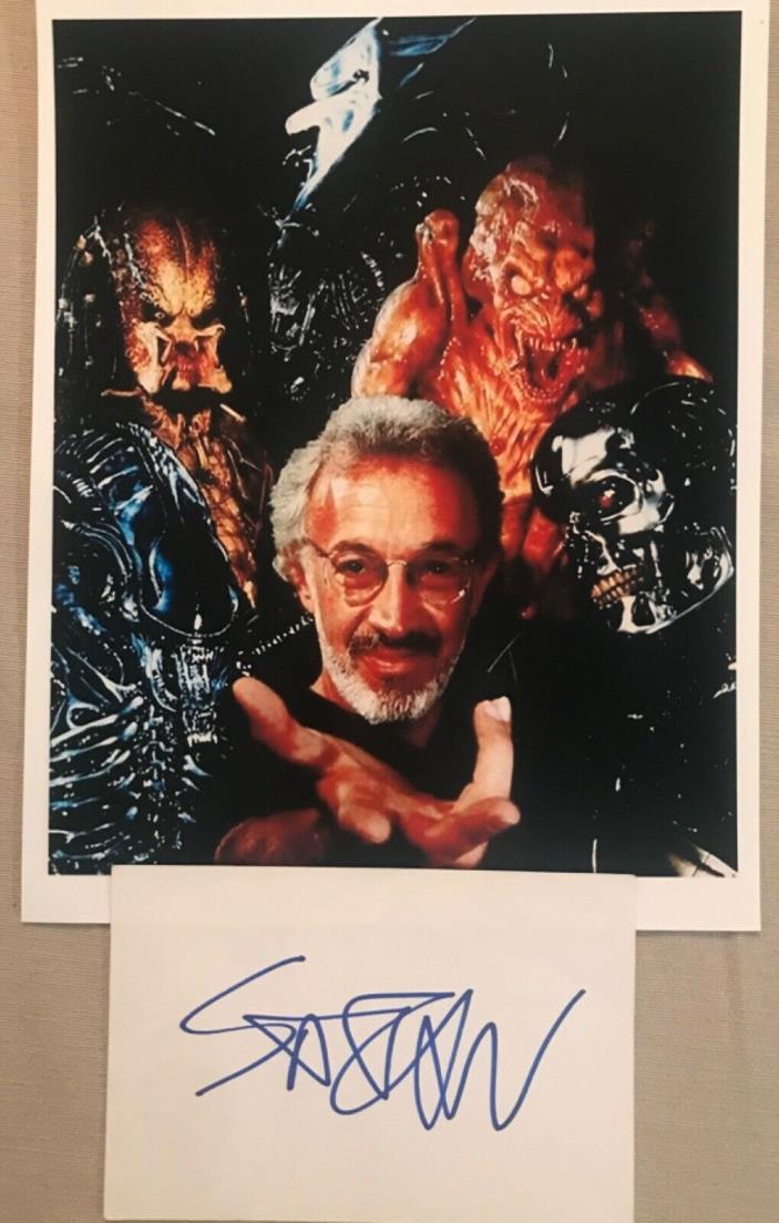Stan Winston Autograph W/Photo Aliens Jurassic Park Terminator Special Effects