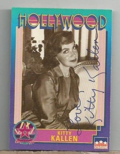 KITTY KALLEN SIGNED AUTOGRAPHED STARLINE HOLLYWOOD CARD