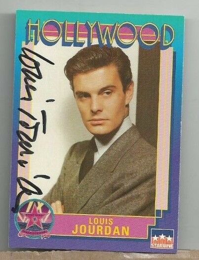 LOUIS JOURDAN SIGNED AUTOGRAPHED STARLINE HOLLYWOOD CARD