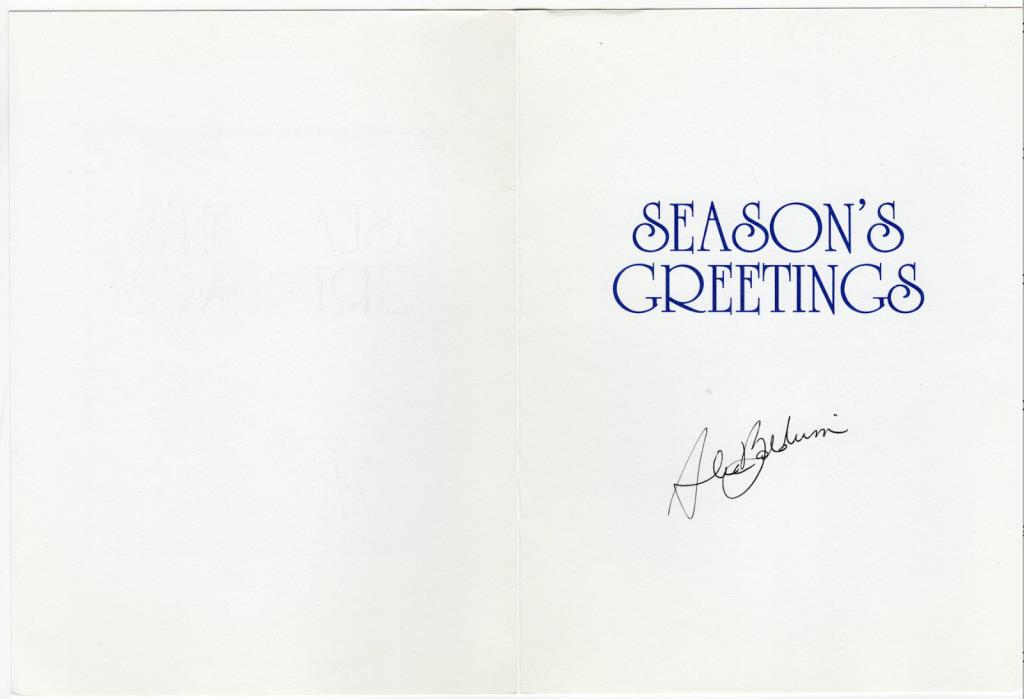 Alec Baldwin secretarial signed autographed greeting card! Guaranteed Authentic!
