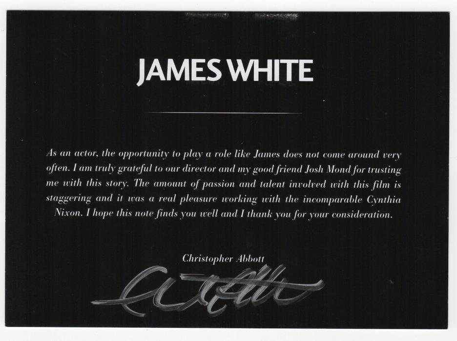 Christopher Abbott signed autographed greeting card! RARE! Guaranteed Authentic!