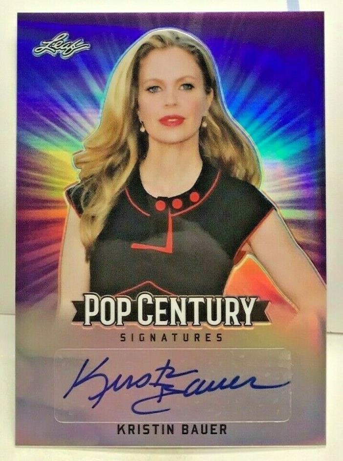 Kristin Bauer 2018 Leaf Metal Pop Century Signatures PURPLE Autograph Auto #d/25