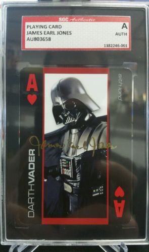 JAMES EARL JONES SGC Authentic Gold Ink Auto On Playing Card Darth Vader Signed