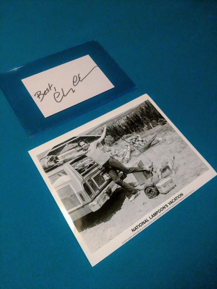 Authentic Chevy Chase Signed Index Card Movie Memorablia