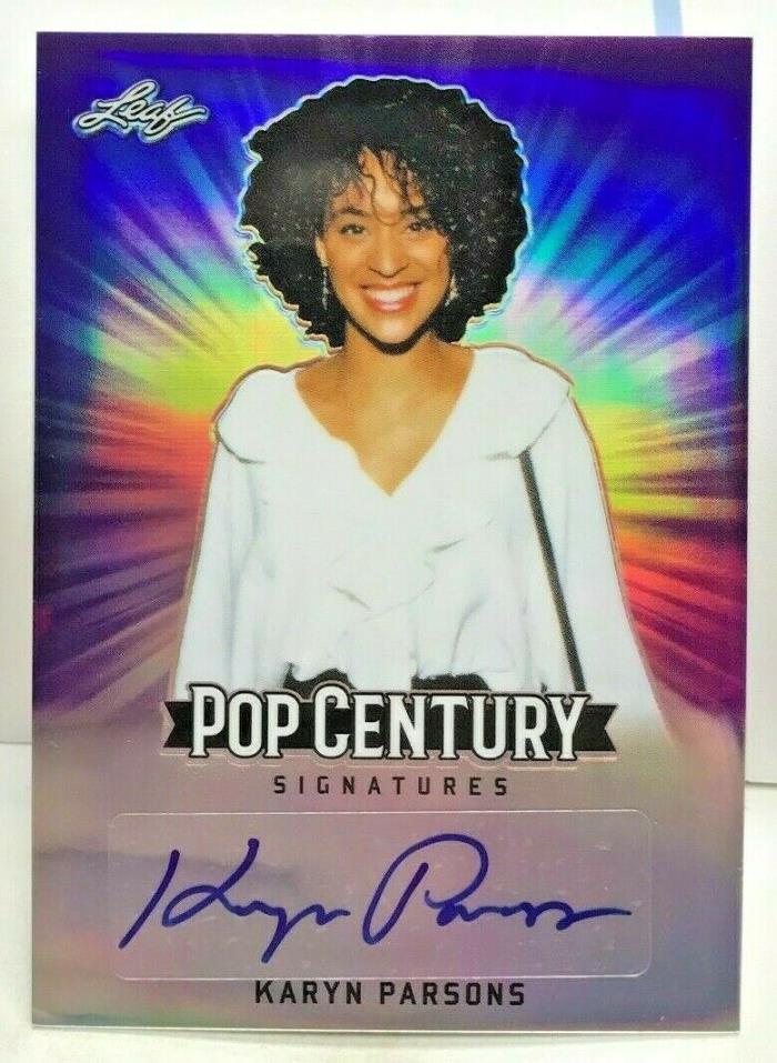Karyn Parsons 2018 Leaf Metal Pop Century Signatures PURPLE Autograph Auto #d/25