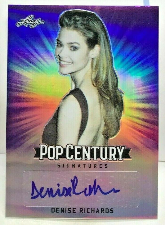 Denise Richards 2018 Leaf Metal Pop Century Signatures PURPLE Autograph Auto /25
